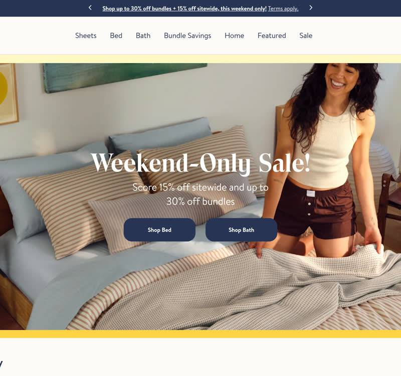 Brooklinen — winning home & living Shopify store