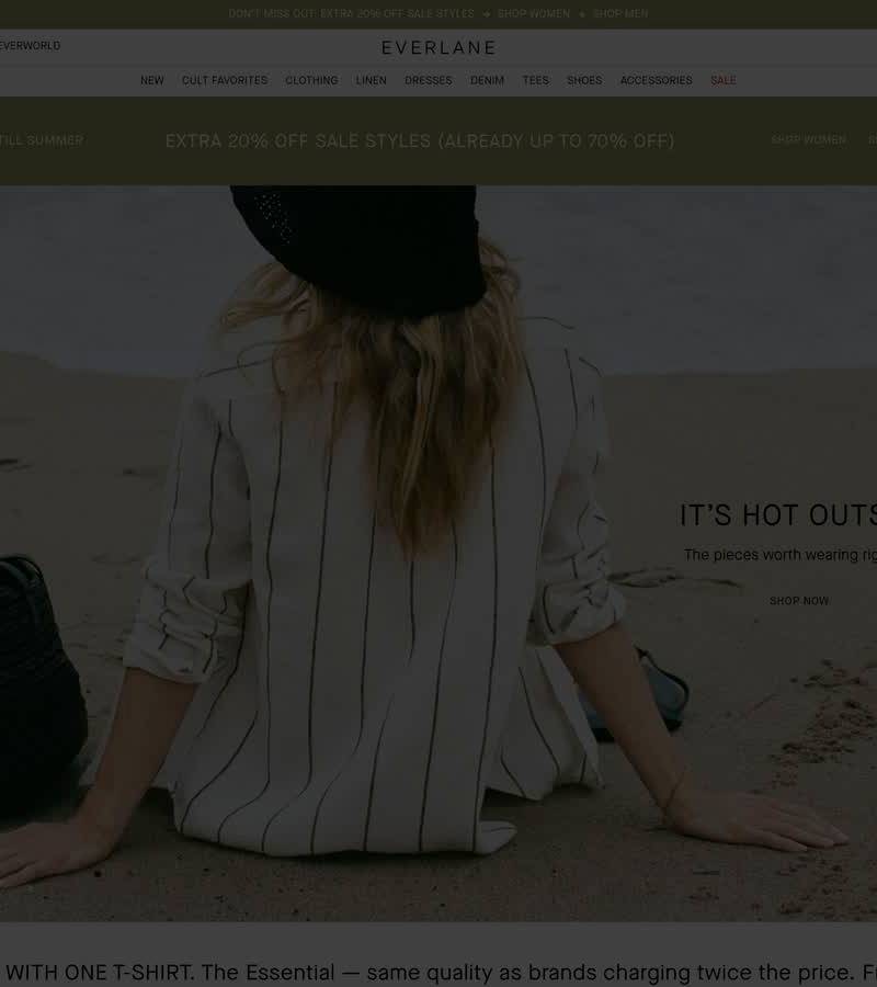 Everlane — winning apparel Shopify store