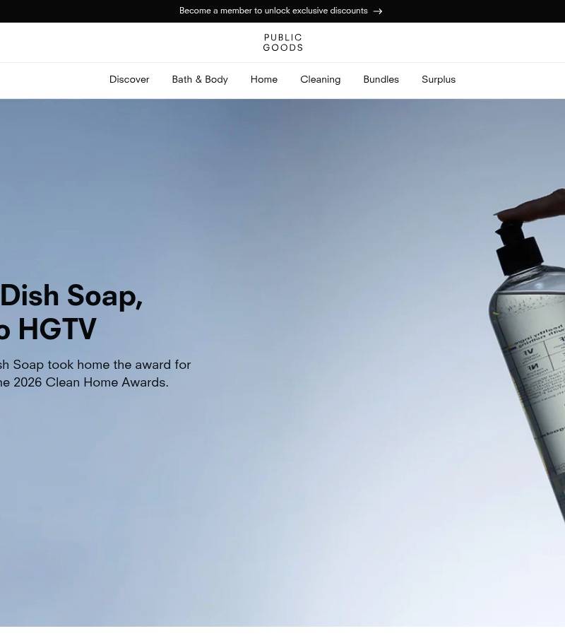 Public Goods — winning home & living Shopify store