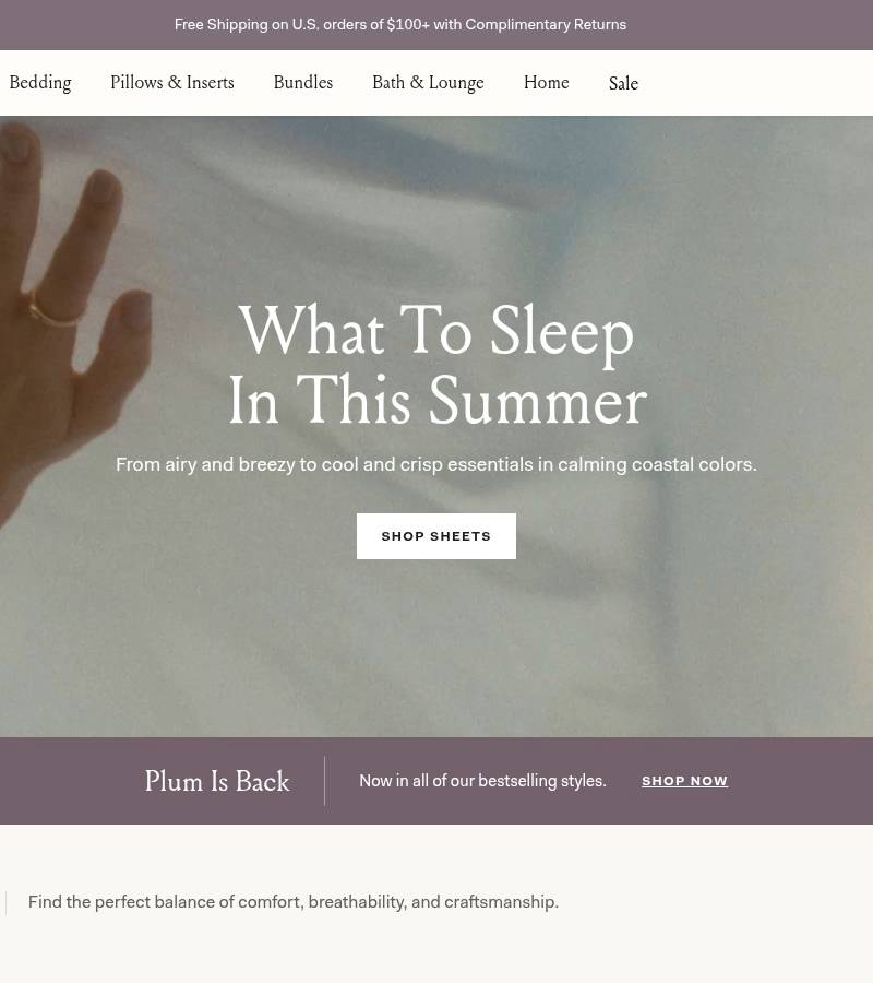 Boll & Branch — winning home & living Shopify store