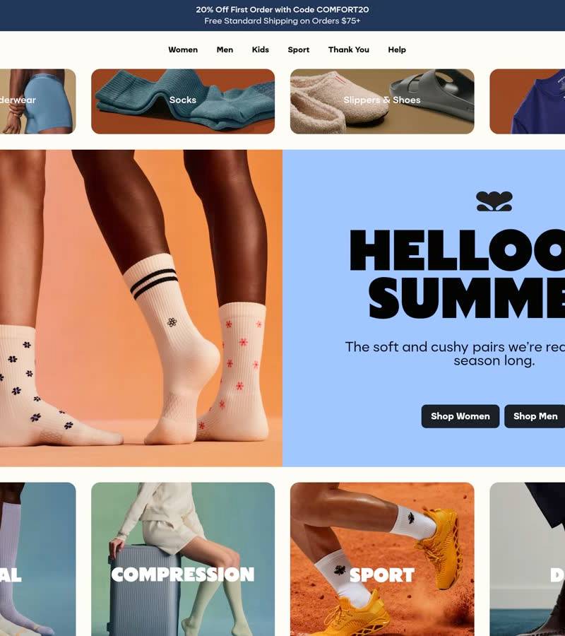 Bombas — winning apparel Shopify store