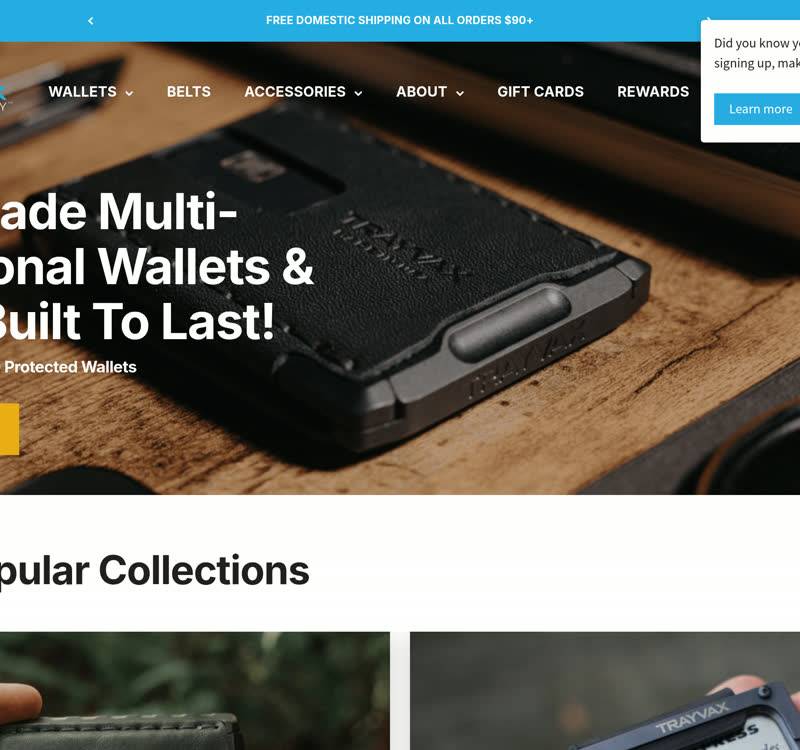 Trayvax — winning accessories Shopify store