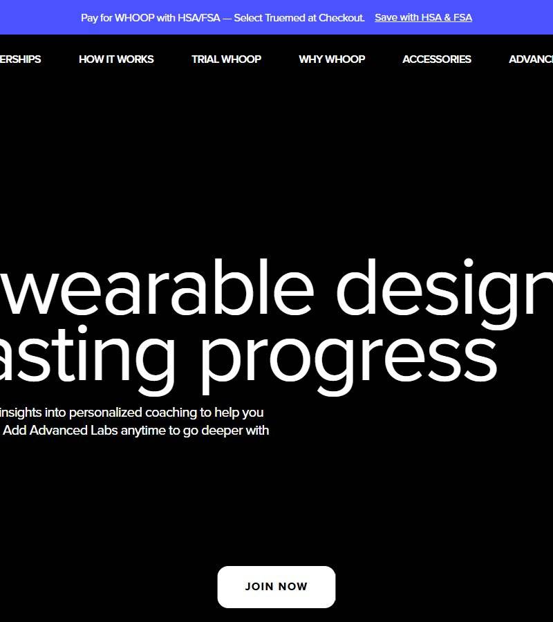 WHOOP | Wearable Health & Fitness Tracker — winning fitness Shopify store