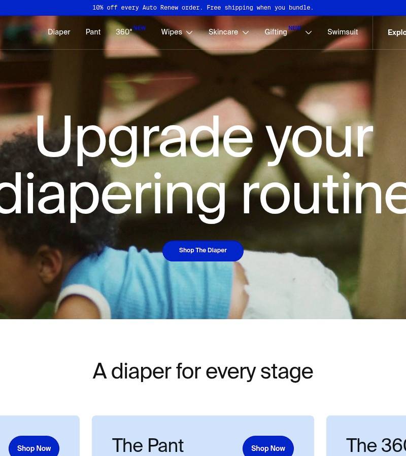 Coterie — winning baby Shopify store