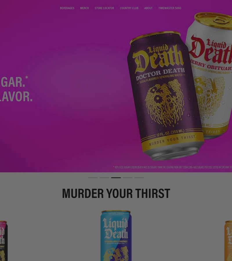 Liquid Death — winning beverage Shopify store
