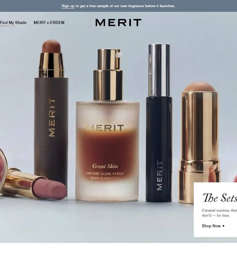 MERIT Beauty | Minimalist Makeup — winning beauty Shopify store