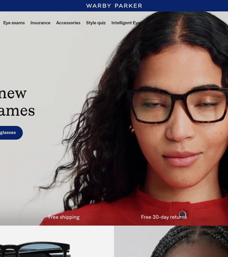 Warby Parker — winning eyewear Shopify store