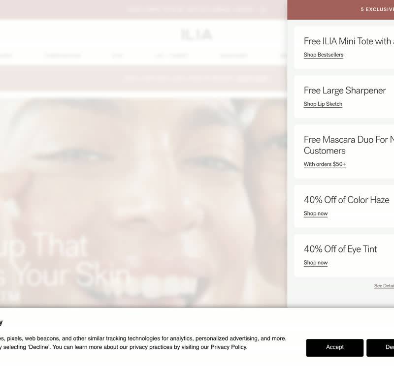 ILIA — winning beauty Shopify store