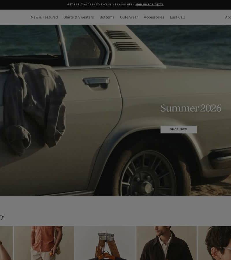Taylor Stitch — winning apparel Shopify store